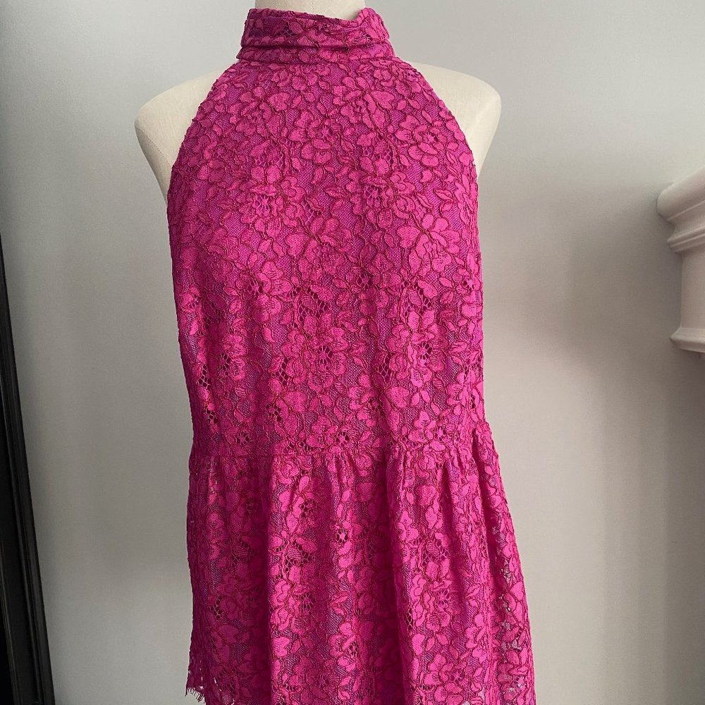 Worth Collection Lace Turtleneck Cutaway BlouseNWT